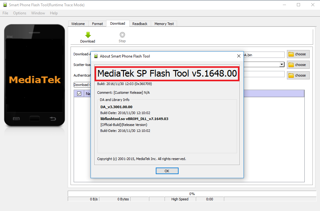 sp flash tool all versions